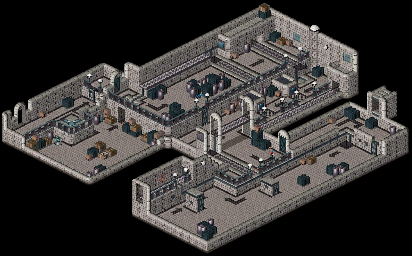 Thumbnail for a map of Citadel Island LupinBourg - Baggage Claim - 2 for the PC game Twinsen's Odyssey.