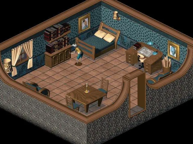 Thumbnail for a map of Citadel Island LupinBourg - Neighbour's House for the PC game Twinsen's Odyssey.