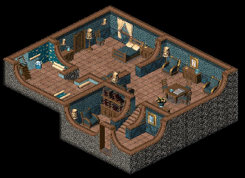 Thumbnail for a map of Citadel Island Twinsen's House - 1 for the PC game Twinsen's Odyssey.