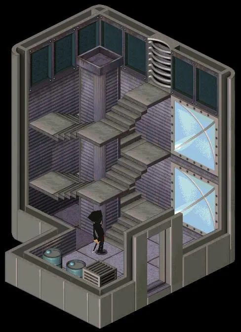 Thumbnail for a map of Islet CX Tower - 1 for the PC game Twinsen's Odyssey.