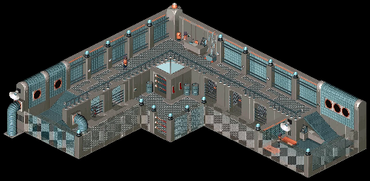 Thumbnail for a map of Otringal Prison - 1 for the PC game Twinsen's Odyssey.