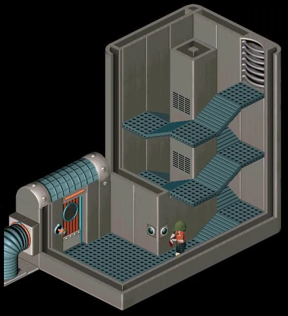 Thumbnail for a map of Otringal Tower - 1 for the PC game Twinsen's Odyssey.