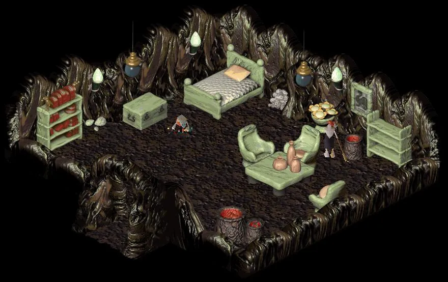Thumbnail for a map of Wannies Village - Monk's House for the PC game Twinsen's Odyssey.