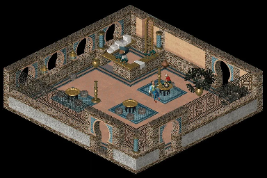 Thumbnail for a map of White Leaf Desert Hacienda - 1 for the PC game Twinsen's Odyssey.