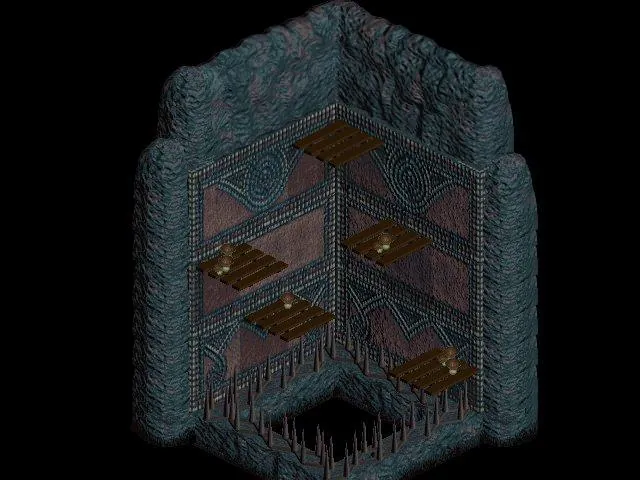Thumbnail for a map of White Leaf Desert Temple Of Bu - Entrance for the PC game Twinsen's Odyssey.
