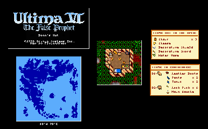 Thumbnail for a map of Britannia Bonn's Hut for the PC game Ultima VI: The False Prophet.