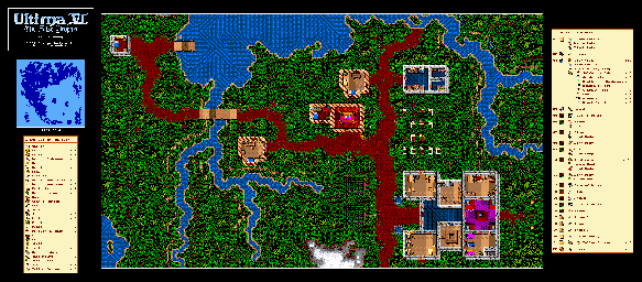 Thumbnail for a map of Britannia Empath Abbey for the PC game Ultima VI: The False Prophet.