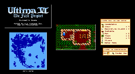 Thumbnail for a map of Britannia Michael's House for the PC game Ultima VI: The False Prophet.