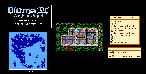 Thumbnail for a map of Britannia Nicodemus' House for the PC game Ultima VI: The False Prophet.