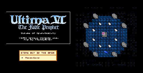 Thumbnail for a map of Britannia Shrine Of Spirituality for the PC game Ultima VI: The False Prophet.