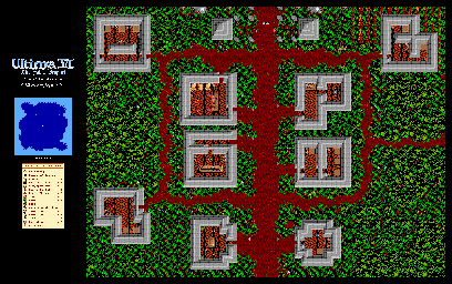 Thumbnail for a map of Gargoyle World City Of Investigation for the PC game Ultima VI: The False Prophet.