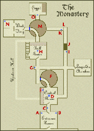 Thumbnail for a map of The Monastery (In-Game Map) for the PC game Uncle Julius & The Anywhere Machine.