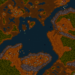 Thumbnail for a map of Beyond The Dark Portal - Humans Mission 06: Fall Of Auchidoun for the PC game WarCraft II: Tides Of Darkness.