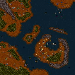 Thumbnail for a map of Beyond The Dark Portal - Humans Mission 08: Coast Of Bones for the PC game WarCraft II: Tides Of Darkness.