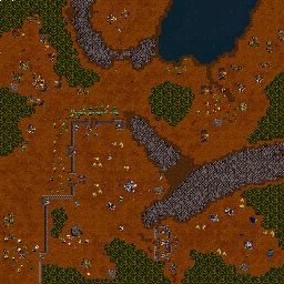Thumbnail for a map of Beyond The Dark Portal - Humans Mission 12: Bitter Taste Of Victory for the PC game WarCraft II: Tides Of Darkness.