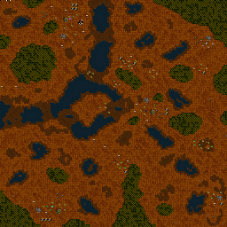 Thumbnail for a map of Beyond The Dark Portal - Orcs Mission 03: Thunderlord And Bonechewer for the PC game WarCraft II: Tides Of Darkness.