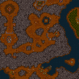 Thumbnail for a map of Beyond The Dark Portal - Orcs Mission 09: The Tomb Of Sargeras for the PC game WarCraft II: Tides Of Darkness.
