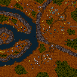 Thumbnail for a map of Beyond The Dark Portal - Orcs Mission 12: The Dark Portal for the PC game WarCraft II: Tides Of Darkness.