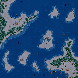 Thumbnail for a map of Humans Mission 04: Attack On Zul'Dare for the PC game WarCraft II: Tides Of Darkness.