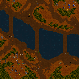 Thumbnail for a map of Humans Mission 06: Dun Algaz for the PC game WarCraft II: Tides Of Darkness.