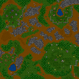 Thumbnail for a map of Humans Mission 08: Tyr's Hand for the PC game WarCraft II: Tides Of Darkness.