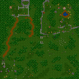 Thumbnail for a map of Humans Mission 11: Betrayal And The Destruction Of Alterac for the PC game WarCraft II: Tides Of Darkness.