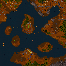 Thumbnail for a map of Humans Mission 13: Assault On Blackrock Spire for the PC game WarCraft II: Tides Of Darkness.