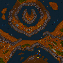 Thumbnail for a map of Humans Mission 14: The Great Portal for the PC game WarCraft II: Tides Of Darkness.