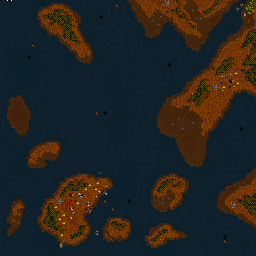 Thumbnail for a map of Orcs Mission 05: Tol Barad for the PC game WarCraft II: Tides Of Darkness.