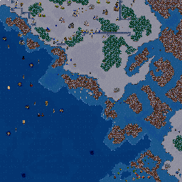 Thumbnail for a map of Orcs Mission 10: The Destruction Of Stratholme for the PC game WarCraft II: Tides Of Darkness.