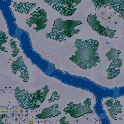 Thumbnail for a map of Orcs Mission 11: The Dead Rise As Quel'Thalas Falls for the PC game WarCraft II: Tides Of Darkness.