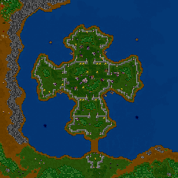 Thumbnail for a map of Orcs Mission 13: The Siege Of Dalaran for the PC game WarCraft II: Tides Of Darkness.