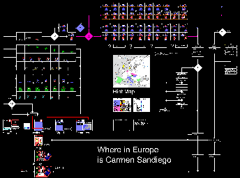 Thumbnail for a map of Flow Chart for the PC game Where In Europe Is Carmen Sandiego?.