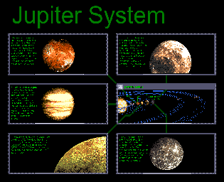Thumbnail for a map of Jupiter System for the PC game Where In Space Is Carmen Sandiego?: Deluxe.