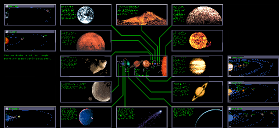 Thumbnail for a map of Solar System for the PC game Where In Space Is Carmen Sandiego?: Deluxe.