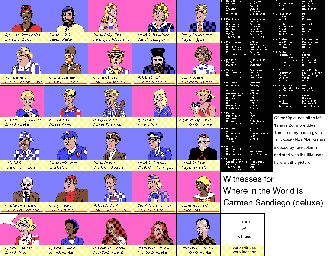 Thumbnail for a map of Witnesses for the PC game Where In The World Is Carmen Sandiego?: Deluxe Edition.