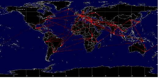 Thumbnail for a map of World (Connections) for the PC game Where In The World Is Carmen Sandiego?.