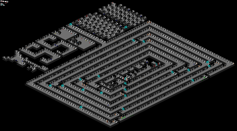 Thumbnail for a map of Episode 6 Floor 2 for the PC game Wolfenstein 3-D.