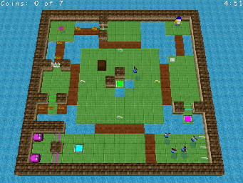 Thumbnail for a map of The Water Palace Coily On The Loose for the PC game Wonderland.