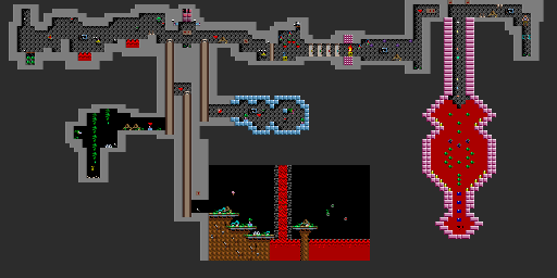 Thumbnail for a map of Volume 2: The Secret Chamber BOARD_09: Beneath The Earth for the PC game Xargon.