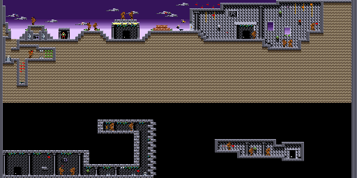 Thumbnail for a map of Volume 3: Xargon's Fury BOARD_01: Underground Tunnel for the PC game Xargon.