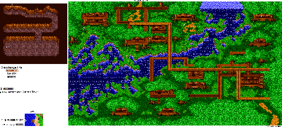 Thumbnail for a map of Elf Village for the PC game Ys II Special.