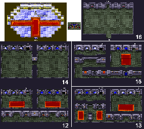 Thumbnail for a map of Toba's Tower Levels 12-16 for the PC game Ys II Special.
