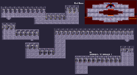 Thumbnail for a map of Underground Passage 2 for the PC game Ys II Special.