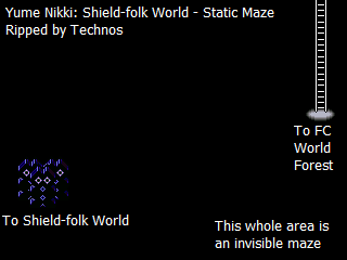 Thumbnail for a map of Shield-Folk World Static Maze for the PC game Yume Nikki.
