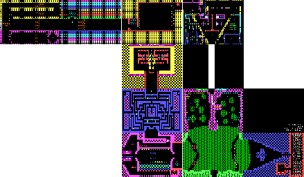 Thumbnail for a map of Caves Of ZZT Forest for the PC game ZZT.