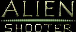 Title screen for the PC game Alien Shooter.