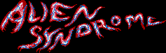 Title screen for the PC game Alien Syndrome.