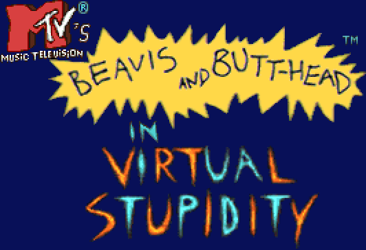 Title screen for the PC game Beavis And Butt-Head In Virtual Stupidity.
