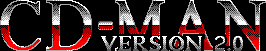 Title screen for the PC game CD-Man Version 2.0.
